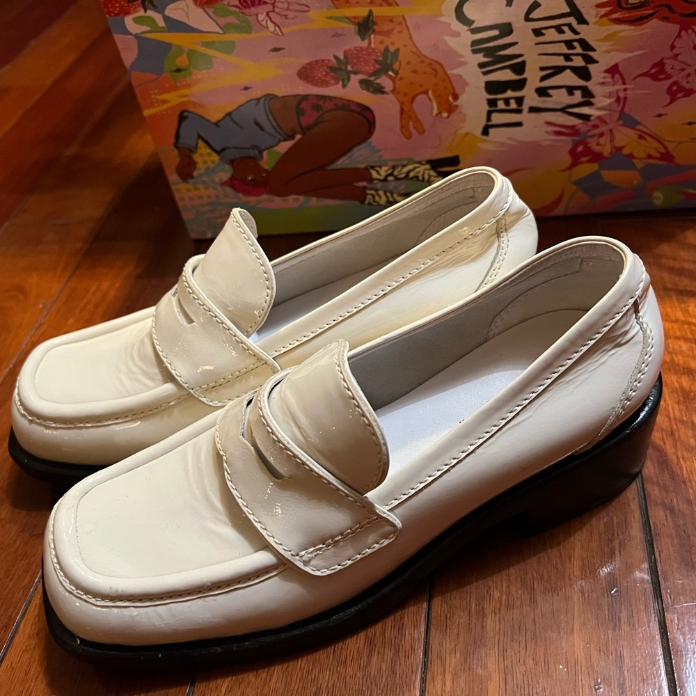Jeffrey Campbell Cream Loafers